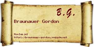 Braunauer Gordon névjegykártya